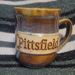 Stoneware Pottery Mug "Pittsfield" Signed Coffee Tea Cup